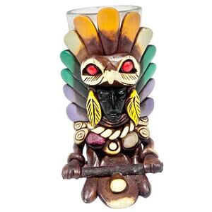 Mexican Aztec Eagle Warrior Mayan Tequila Shot Glass Artisan Tequilero Azteca